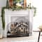 Glitzhome® 48" Christmas Metal Mesh Silhouette Nativity Scene Screen